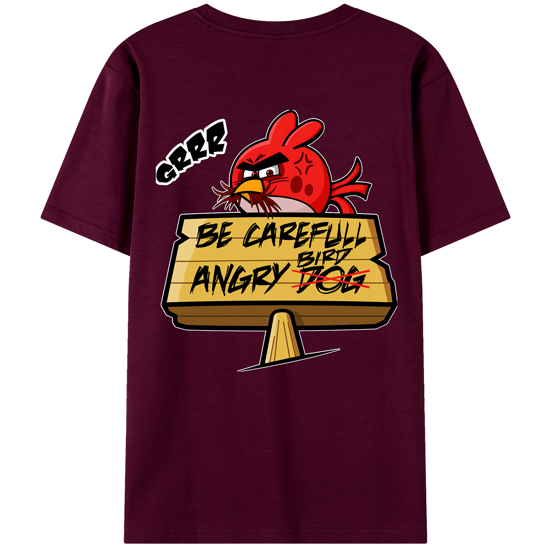 （画像用） Angry Birds アングリーバード レディース半袖Tシャツ(バックプリント)